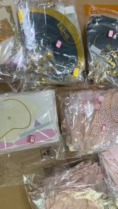 Topi Ulang Tahun Bentuk Kerucut Simple Pink Gold Hitam untuk Pesta Ulang Tahun Anak-Anak