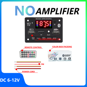Without an amplifier Bluetooth 5.3 Decoder Board DIY Microphone FM Radio TF USB Car Audio Music Player Speakers Volume Control