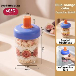 Ankou | Portable Breakfast Cereal and Beverage Cup With Lid Spoon