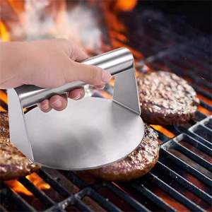 不锈钢压饼 (1个) Stainless Steel Pancake Press  #不锈钢压饼器，肉饼，馅饼，米饼，面饼都能压，还能压饺子皮，方便好用#压饼器 # 压肉饼模具🌈.