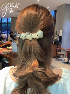 คลิปหนีบผมลายมะพร้าวสุดหรูหรา คลิปหนีบผมแบบตั้งฉากสำหรับฤดูร้อน คลิปหนีบผมมัดผมสูงแบบหนีบผมเกาหลี คลิปหนีบผมแบบติดผมสำหรับผู้หญิง