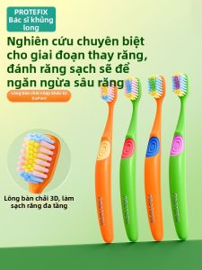 Chổi Đánh Răng Mềm Dành Cho Trẻ Em Từ 6-12 Tuổi Chổi Đánh Răng Chuyên Dụng Cho Trẻ Em Chổi Đánh Răng Chống Sâu Răng Chổi Đánh Răng Protefix
