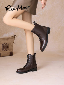 REEMOOR | Giày Boots Đế Dày Tăng Chiều Cao Phong Cách Anh Quốc