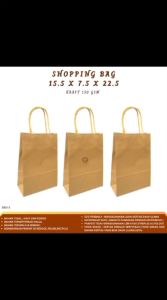 Paper Bag Tas Belanja Shopping Bag 15.5X7.5X22.5 (Isi 5 Pcs-S.BG15)