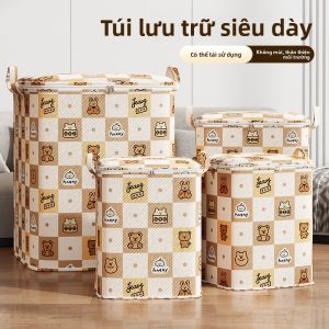 MONLEYTA | Hộp đựng quần áo vải Oxford có thể gập lại dung tích lớn Hộp đựng đồ dùng để sắp xếp tủ quần áo cho gia đình Hộp đựng đồ dùng bằng vải