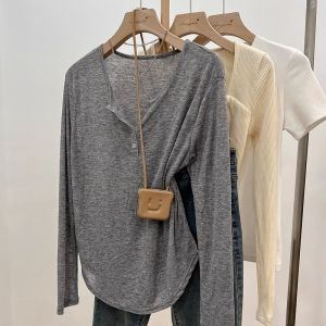 DVDK | Áo Thun Tay Dài Màu Xám Hoa Văn Bảo Vệ Da Khỏi Nắng Thoáng Khí