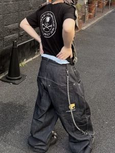 Quần Jeans Nam Ống Rộng Ống Thẳng Màu Nguyên Ban Quần Jeans Denim Thường Ngày Mùa Thu Quần Dài Thường Ngày Cho Thanh Thiếu Niên