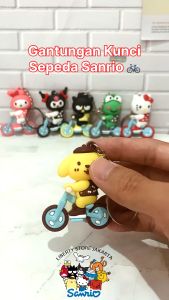 Gantungan Kunci Sanrio Sepeda 5 Varian Pompurin Cinnamoroll Kuromi Hello Kitty Melody GK-1154 Aksesoris Tas Keychain Funny Gift Best Present For Birthday Event Souvenir