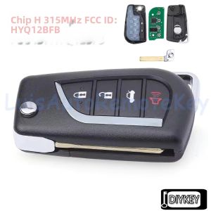 Chìa Khóa Điều Khiển Từ Xa 4 Nút Tần Số 315MHz Tích Hợp Chip H Dành Cho Toyota Camry 2018-2023 Mã FCC: HYQ12BFB Tương Thích Với 89070-06790
