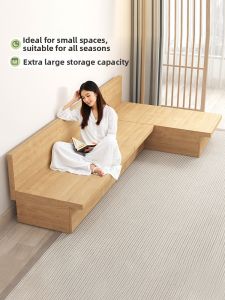 Storage Function Armless Fabric Sofa for Small Households