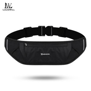 LouisWill Sports Waist Pack Bag Pouches Waist Belts Bag Adjustable Running Pouch Waterproof Money Phone Waist Fanny Pack Jogging Belt Fanny Pack With Reflective Strip for Workouts