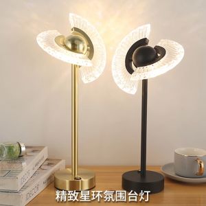 Retail And Wholesale Simple Crystal Table Lamp Bar Bedroom Study Desk Lamp Living Dining Room Rechargeable Portable Light