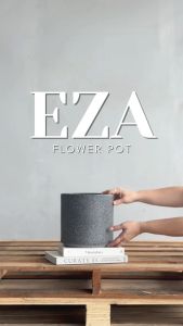 Eza Speckled Space Resin Planter | Eco-Friendly Large Garden Pot | Durable Garden Pot