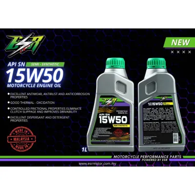 Minyak Hitam Esr Motor 15w-50 Semi Synthetic Minyak hitam original ESR MOTOR