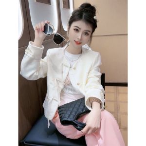 New Chinese Style Short Coat Button Design Womens Fashion Spring Autumn High Grade Elegant Lady Top Premium Quality Jacket