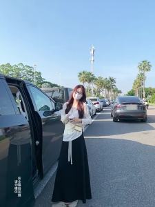 Gray A-Line High-Waist Long Skirt With Drawstring Elegant and Slim Fit