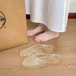 JIFANPAUL | Transparent Soft-sole Slipper Peep-toe