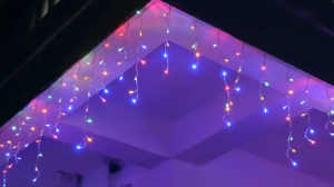 New 13m solar light outdoor waterproof LED Icicle Fairy Lights Christmas Curtain light Decoration XMAS