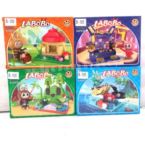 Lego Labobo Mainan Edukasi Lego Brick Bricks Lego Labubu Set isi 4 Dus no K972