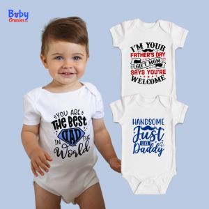 Baby Onesies PH Fathers Day Baby Clothes 0-12 months Cotton Newborn Baby Boy Girl Bodysuit
