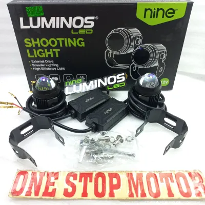 Lampu Tembak Sorot Laser Nine Luximos Led Q2S Blue Lens 32watt Asli Original Nine