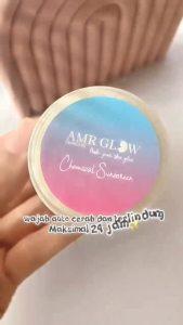 AMR GLOW - Chemical Sunscreen Glow dengan SPF 50PA++ 15gram x 1pot