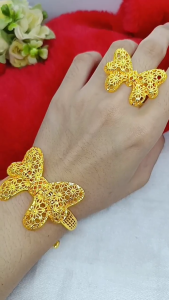 Terbaru Gelang Kendari Free Cincin Wanita Motif Bangle Xuping Anti Karat Tidak Mudah Luntur Import Dubai Perhiasan