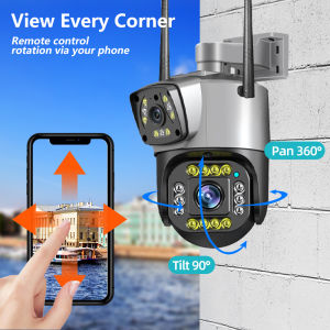 NICELECT 4MP Wifi 4G PTZ Camera HD Dual Lens 10X Zoom Outdoor Security IP Camera AI Human Detect Night Vision Surveillance CCTV Cameras