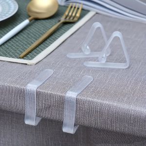 72pcs Clear Tablecloth Clips Picnic Cloth Plastic Clip Windproof Table Cover Holder Clamps For Home Kitchen Restaurant Accessory