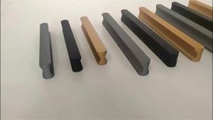 Modern Solid Aluminum Alloy Cabinet Handles with ScrewsSimple Furniture Door HandleKitchen Cupboard KnobWardrobe Drawer Pulls