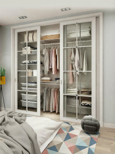 Sliding Door Open Metal Wardrobe 2.2m