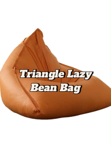 S10 Triangle Lazy Bean Bag Modern Sofa Chair – Lounger Seat for Living Room & Bedroom Waterproof PU Leather