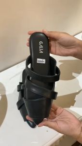 Sandal Wanita Mules RANIE Flatshoes Slip On Terbaru Sendal Selop Busa Platform Kekinian Hak 1 cm