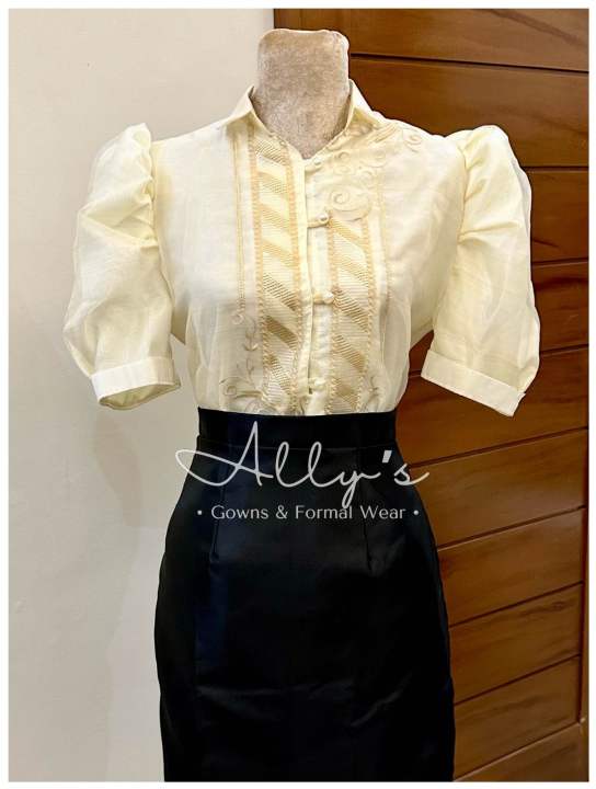 🥂ORGANZA FILIPINIANA BLOUSE✨ (inner not included) 📌new item shopee:   Retail/Resell: Php500 Wholesale