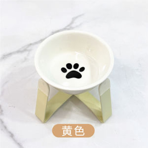 Ceramic Cat Bowl Silicone Anti-slip Pet Dish Large Diameter Food Bowl for Cats And Dogs Universal Pet Food And Water Bowl