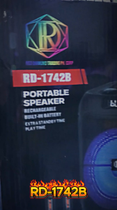 RD-1745B Wireless Bluetooth Speaker Portable Karaoke KTV with 8" LED Light 2 Rechargeable Microphones Remote Control