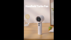 Handheld Fan Portable Small Pocket Fan USB Rechargeable 100 Gears Adjustable High Speed Strong Wind Turbo Fan Cooling Fan Air Conditioner Bladeless Digital LED Display 3000mah Long Battery Outdoor Powerful Hand Fan
