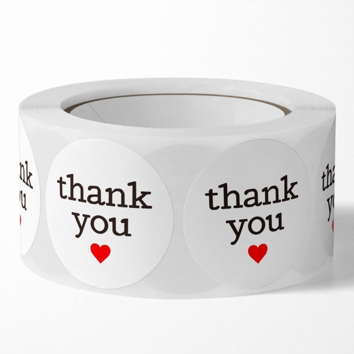 พร้อมส่ง! สติ๊กเกอร์ Thank You 500 ชิ้น/ม้วน สําหรับตกแต่งสแครบบุ้ค ...