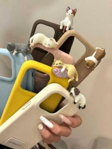 Korean Ins Style Leather Three-Dimensional Lying Hakimi for Iphone16promax New Arrival Iphone15promax Apple 14 Phone Case 13pro Niche Style All-Inclusive 12 Drop-Resistant Protective Case