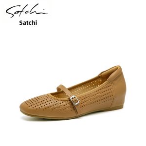Lace Breathable Square-Toe Slip-On Flat Mary Janes Shoes