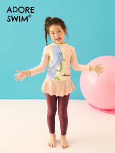 Bộ Đồ Bơi Trẻ Em Chống Nắng Tay Dài Nhanh Khô Hai Mảnh Quần Áo Bơi Lội Mùa Hè 2025 Adoreswim Cho Bé Gái