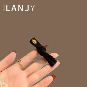 New Fashionable Knitted Butterfly Knot Duckbill Clip Hair Accessories Side Parting Hairpins Fresh out Japanese Korean Style