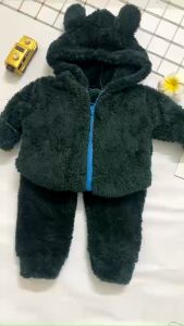 Bộ lông kéo khoá tai thỏ cho bé trai/ bé gái