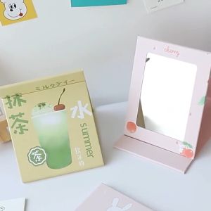 IDL Cermin Rias Model Notebook / Cermin Kaca Rias Lipat Sedang / Folding Mirror Portable / Cermin Lipat Model Buku R1064