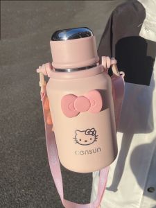Vacuum Cup Girls Good-looking 316 Stainless Steel Students Go to School Special Water Cup Portable Large Capacity Crossbody Cup