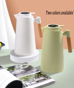 Smart thermos bottle Vacuum bottle Kettle Insulated kettle with wooden handle 1000ml