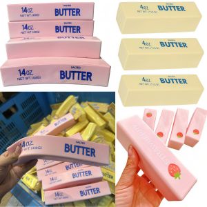 Antistress Butter Stick Fidget Toys Squishy Decompression Anxiety Relief Squeeze Prank Elastic Cheese Stick Toys Party Favors