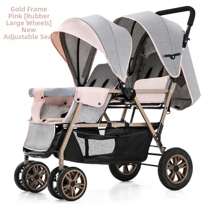 LIUNCY | Twin Stroller for Double Seat Lying Light and Portable