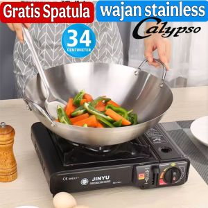 wajan stainless steel calypso 34 cm anti lengket anti karat tebal