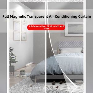 Kitchen Odor and Grease Barrier Curtain Windproof No-Drill